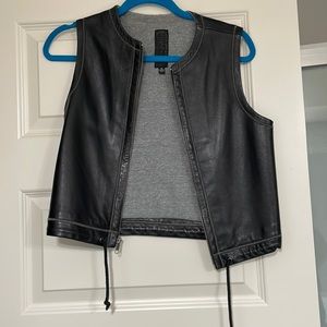 R&r surplus leather jacket vest